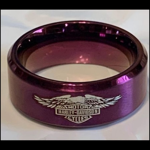 Purple motorcycle titanium 8MM ring. - Picture 5 of 9